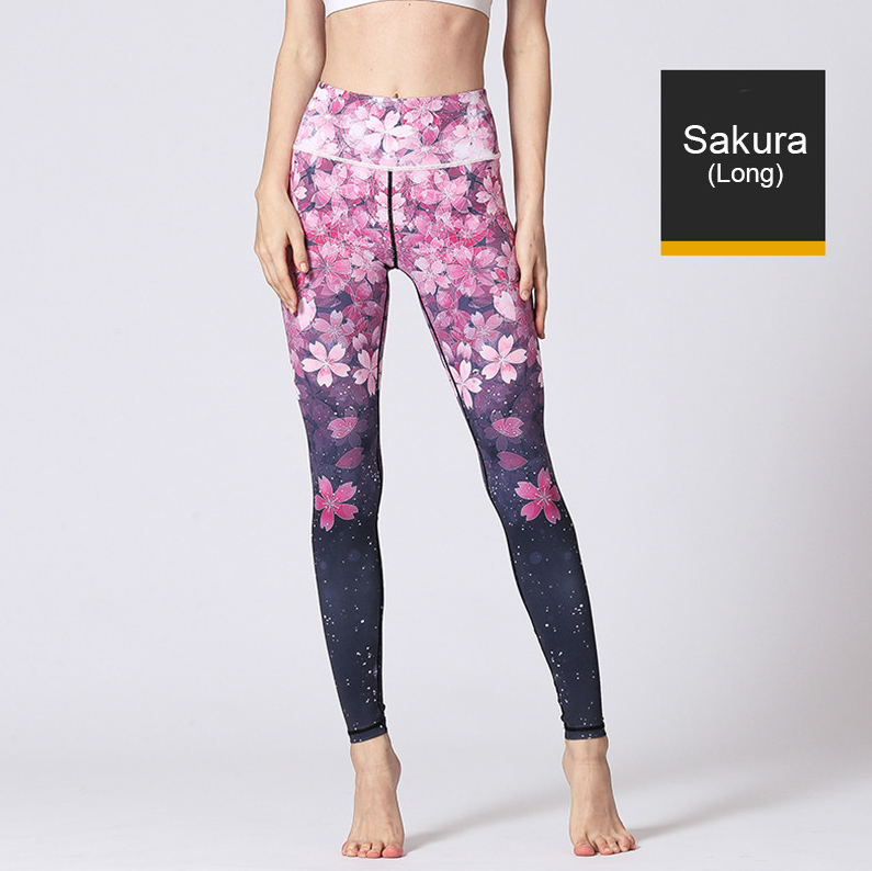 Sports gym printed yoga pants