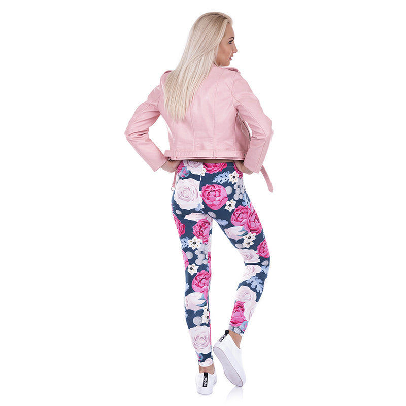 Women's  Peony Print Leggings Yoga Pants