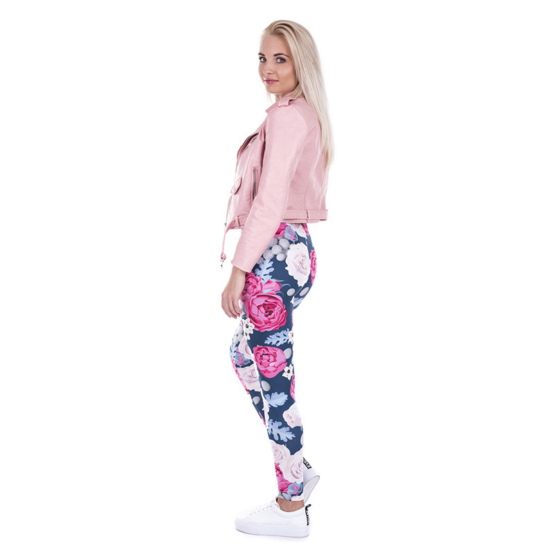 Women's  Peony Print Leggings Yoga Pants