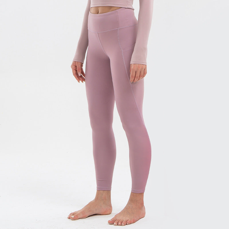 Seamless Stitching Skin-friendly Nude High-waist Sports Yoga Pants