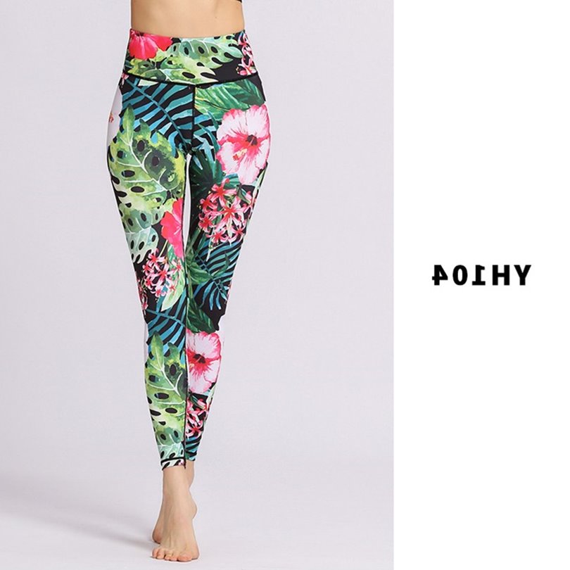 Tie-dye printed yoga pants