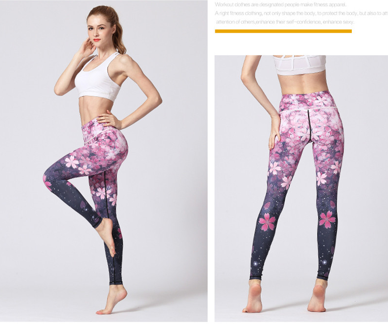 Sports gym printed yoga pants